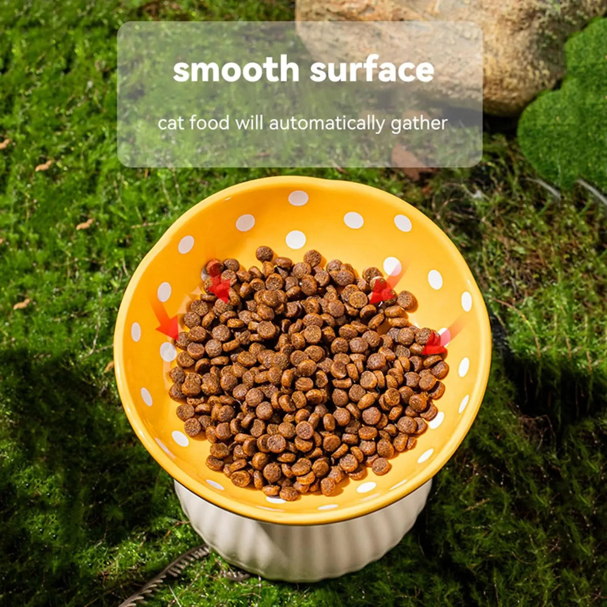 Raised Ceramic Cat Food Bowl – MealDaily™
