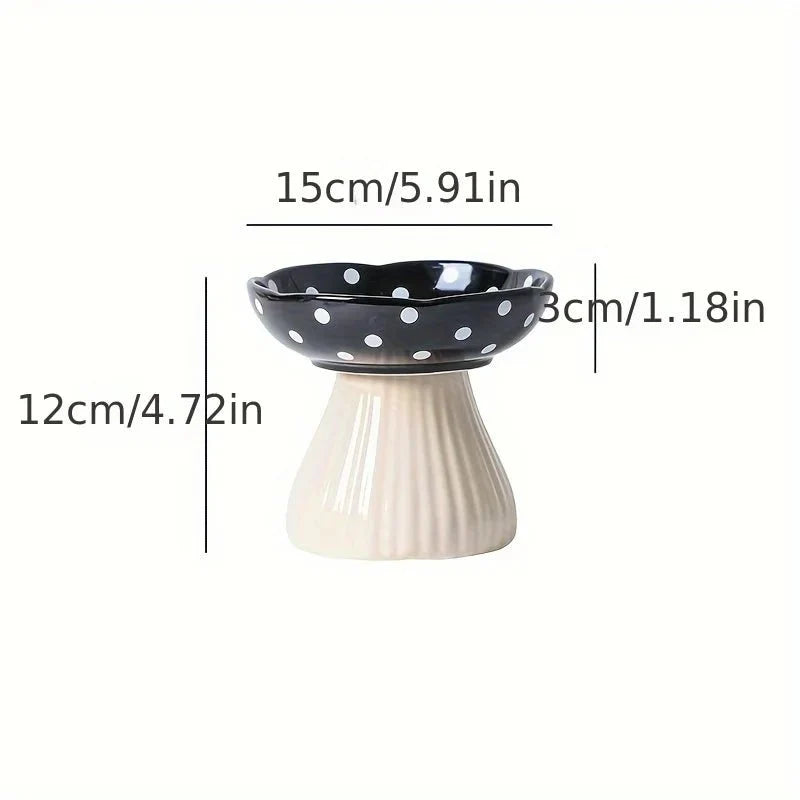 Raised Ceramic Cat Food Bowl – MealDaily™