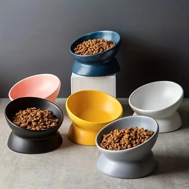 Raised Ceramic Pet Food Bowl – PawActive™