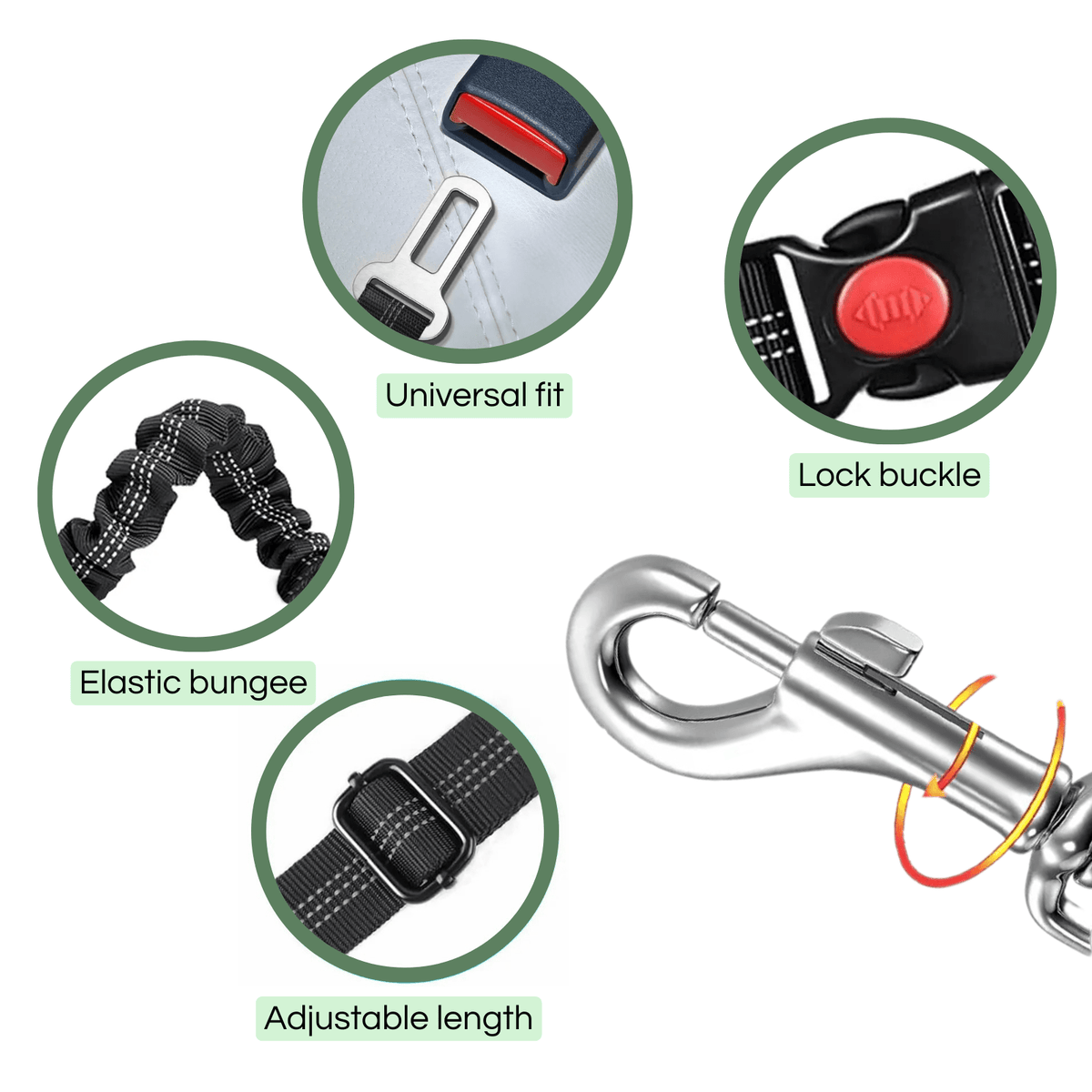 Adjustable Dog Car Safety Belt – JourneyEase™