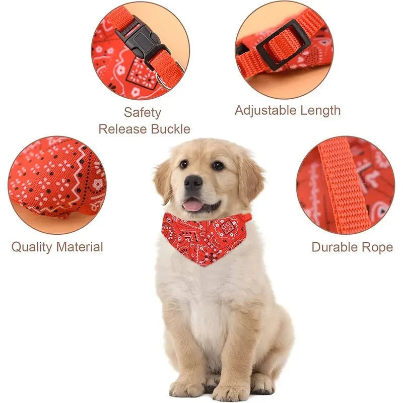 Adjustable Pet Bandana Collar for Dogs & Cats – WrapPeak™
