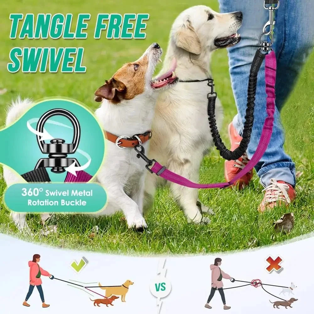 Adjustable Double Dog Leash – StrideSense™