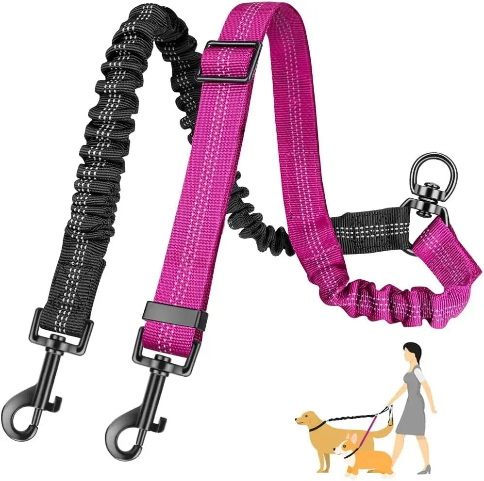 Adjustable Double Dog Leash – StrideSense™