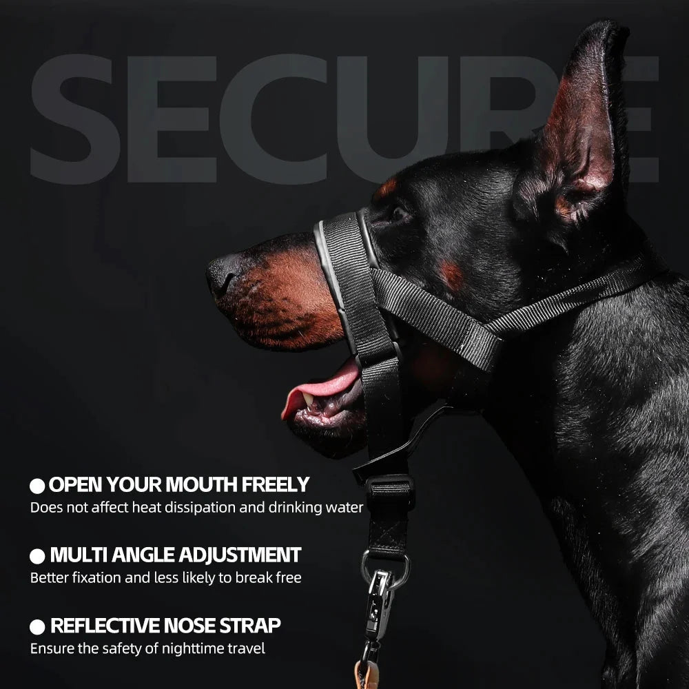Adjustable Dog Muzzle for Comfortable Outdoor Use – TrekQuest™