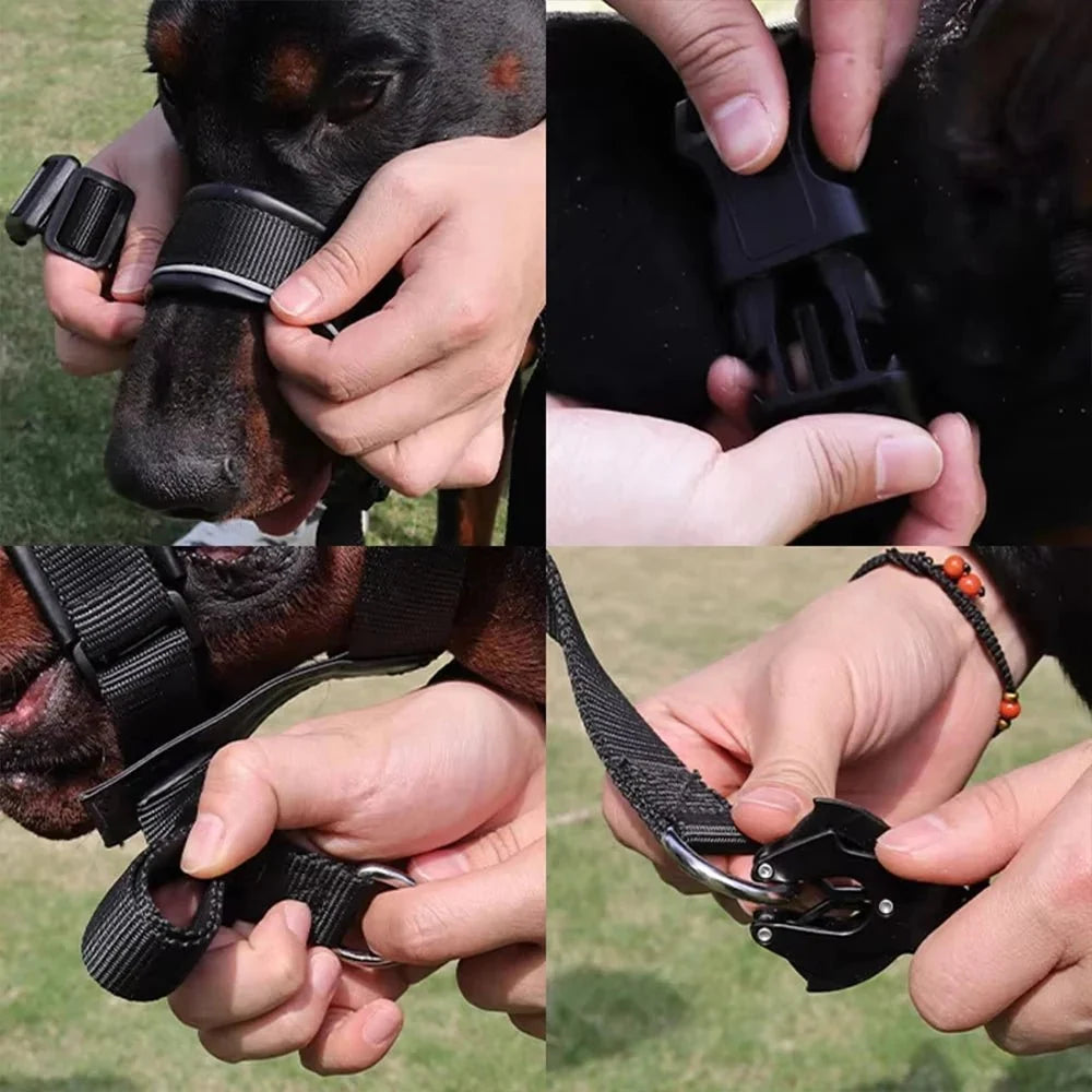 Adjustable Dog Muzzle for Comfortable Outdoor Use – TrekQuest™