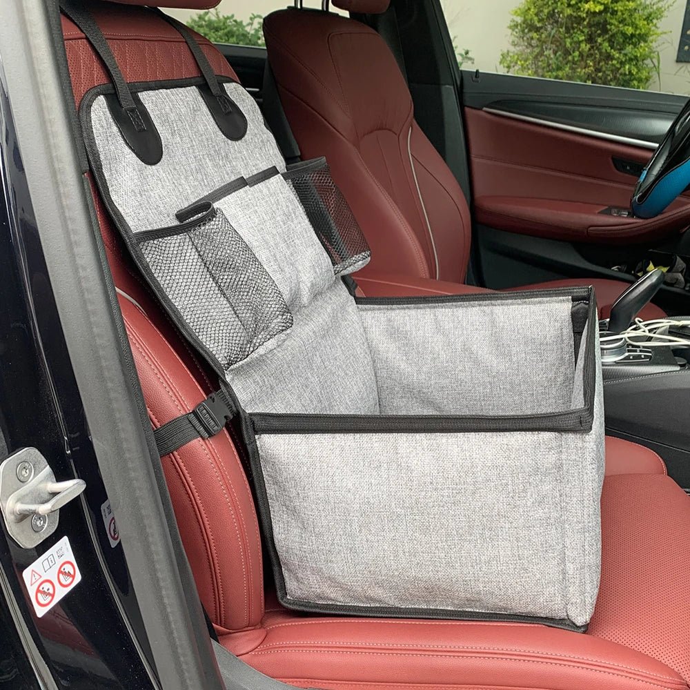 Elevated Dog Car Bed with Storage Pockets – TravelEssentials™