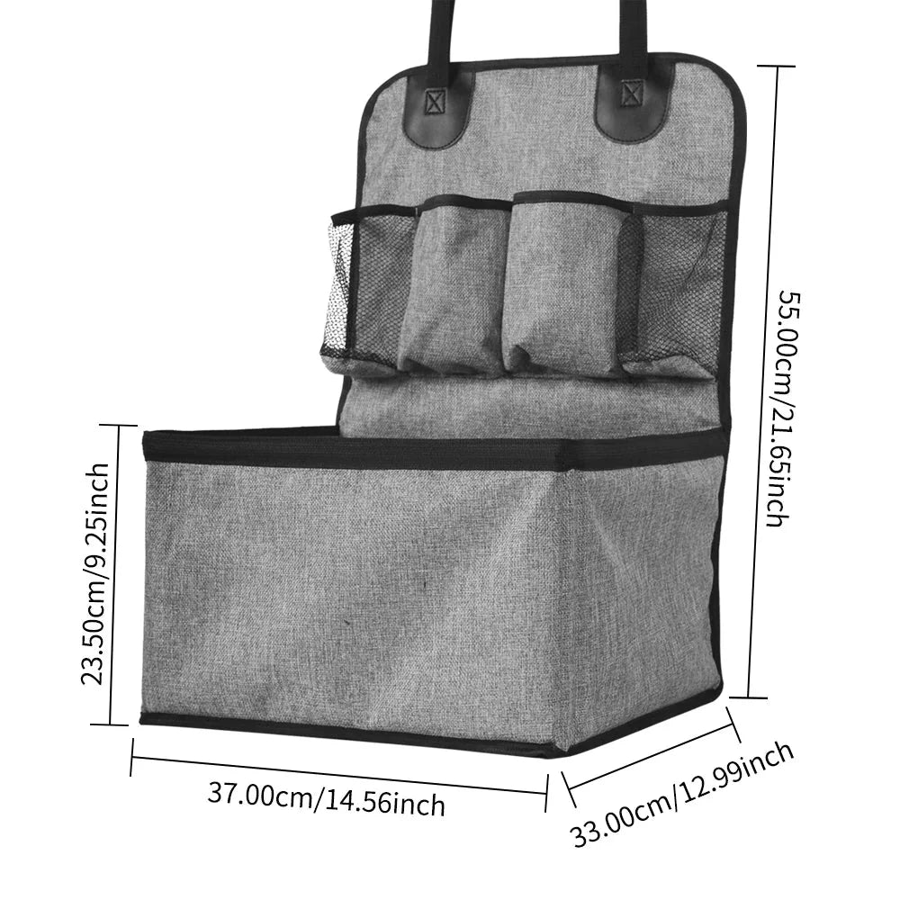 Elevated Dog Car Bed with Storage Pockets – TravelEssentials™