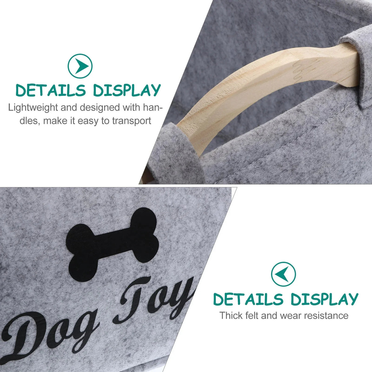 Felt Pet Toy Storage Basket – ChewPro™