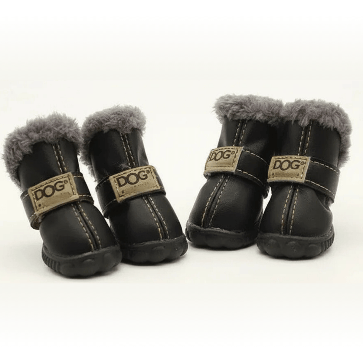 Warm Waterproof Dog Boots with Fleece – ShieldBalance™