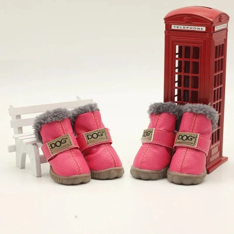 Warm Waterproof Dog Boots with Fleece – ShieldBalance™