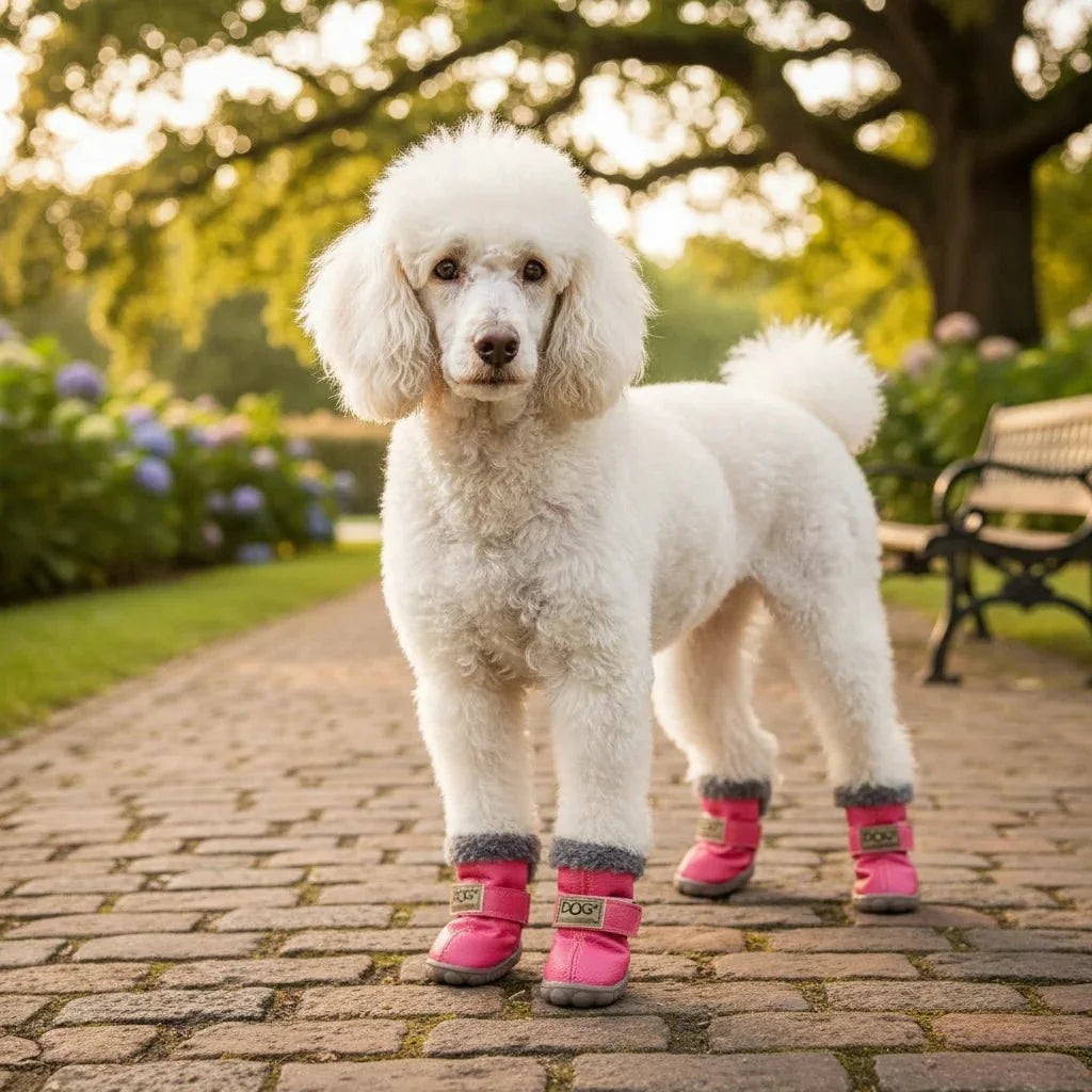 Warm Waterproof Dog Boots with Fleece – ShieldBalance™