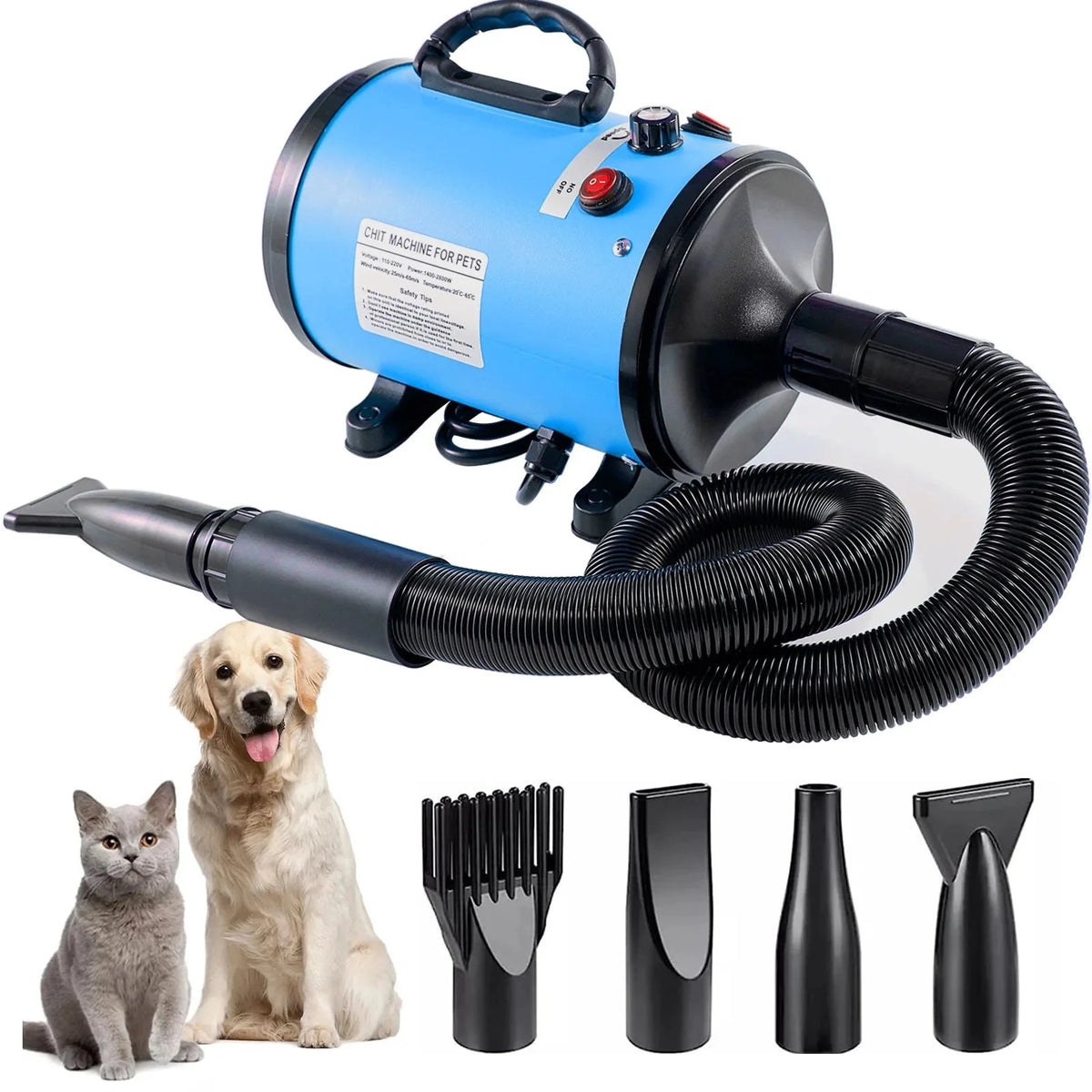 Powerful Dog Dryer with Adjustable Temperature – FurShield™