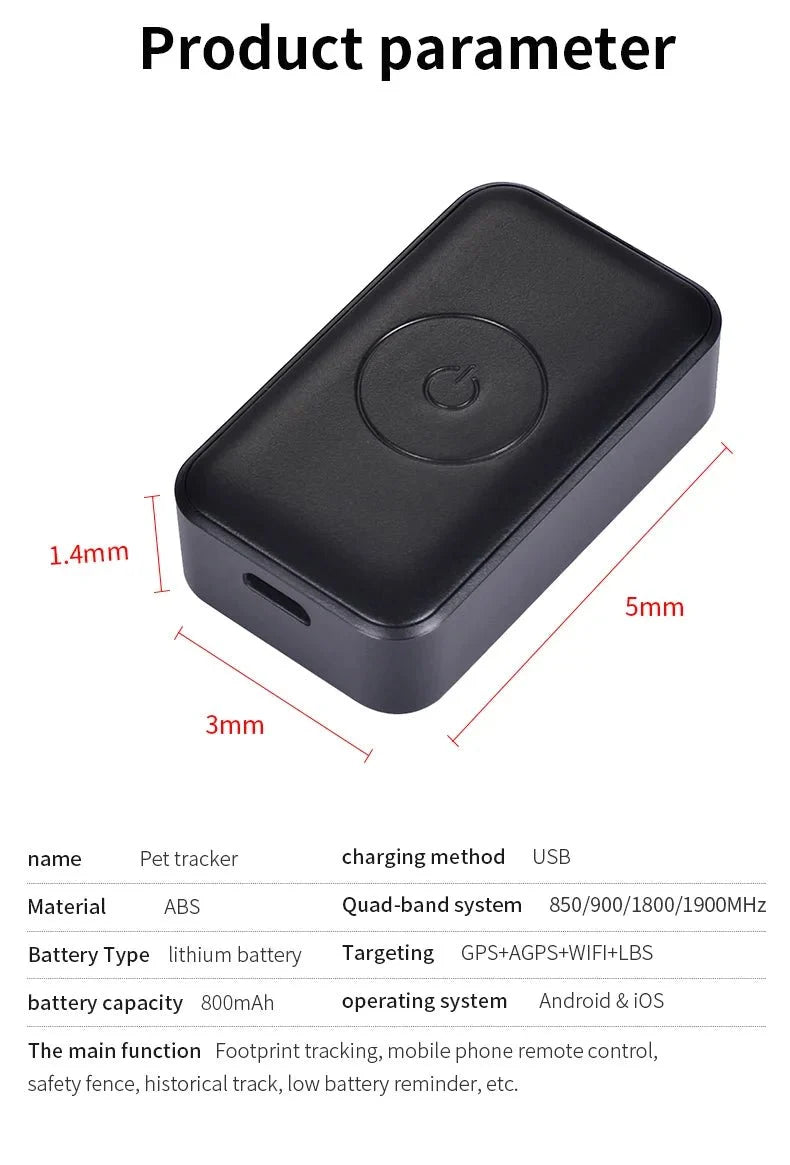Waterproof iOS Pet Tracker with Reflective Collar – BeaconSense™