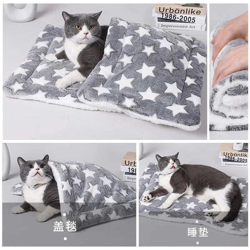 Soft Flannel Pet Bed for Dogs & Cats – SoftStyle™